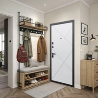 Металлическая дверь Guard 86x205x7 левая (серебристый/белый матовый)