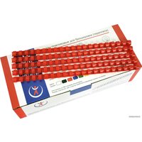 Пластиковая пружина для переплета РеалИСТ Пластик 19 мм (красный)