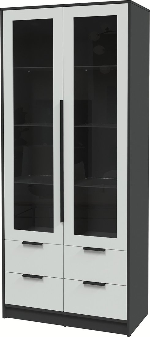 

Шкаф-витрина Интерлиния Концепт КТ-ШВ2 Глосс (антрацит/грей)