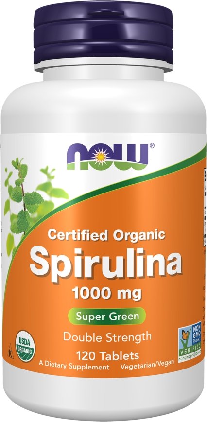 БАД Now Foods Organic Spirulina 1000 мг (120 таблеток)