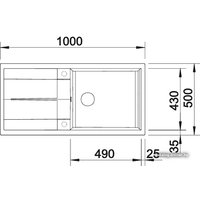 Кухонная мойка Blanco Metra XL 6 S (серый беж) [517360]