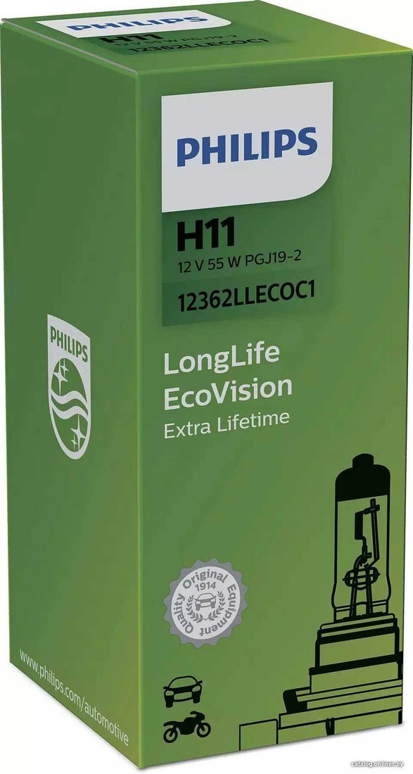 

Галогенная лампа Philips H11 LongLife EcoVision 1шт