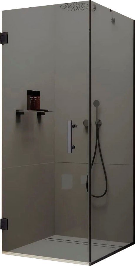 Душевой уголок MaybahGlass MGY-1308-6 (графитовое стекло/черный)