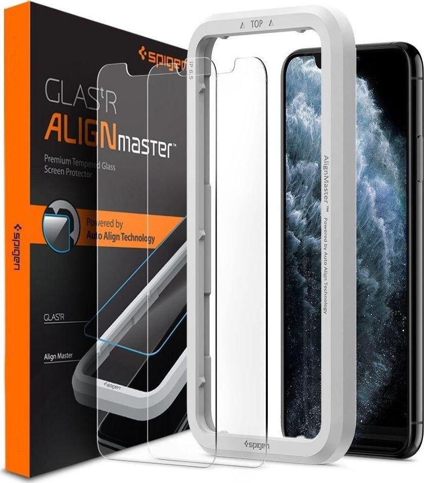 

Защитное стекло Spigen ALM Glas.TR Slim для iPhone 11 AGL00101 (2шт)