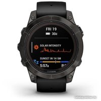 Умные часы Garmin Fenix 7 Pro Sapphire Solar (карбоново-серый титан/черный)
