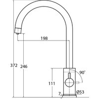 Кухонная мойка Aquasanita Fast SQF 102 + cмеситель Sabiaduo 2963 (черный металлик 601)