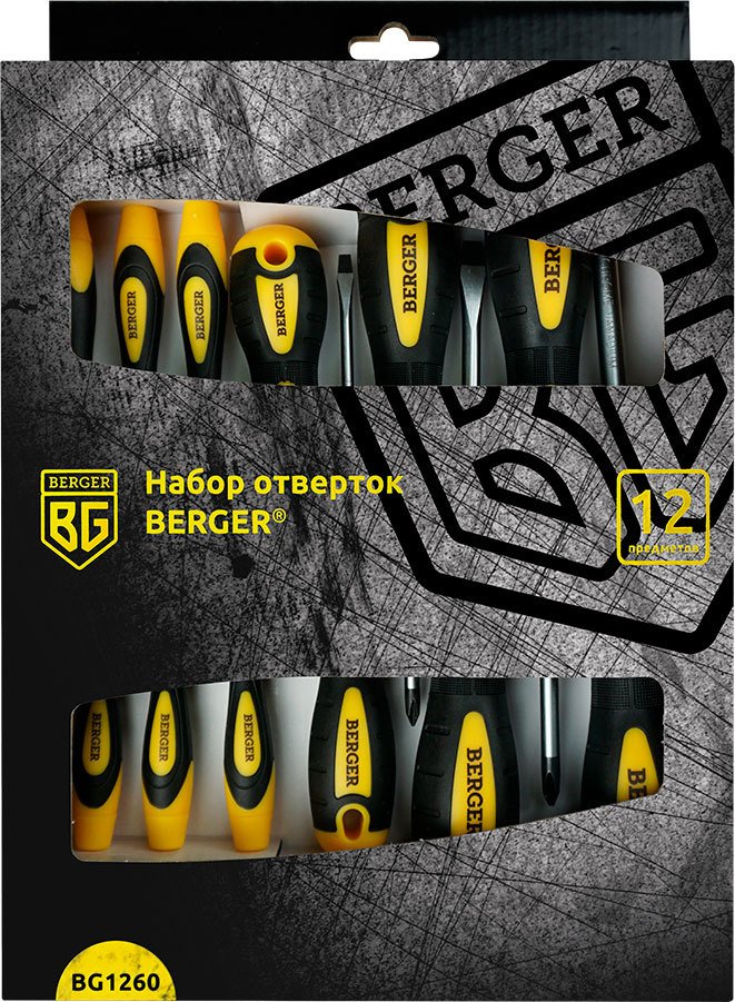 

Набор отверток Berger BG1260 (12 предметов)