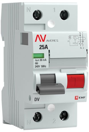Устройство защитного отключения EKF Averes rccb-2-25-30-a-av