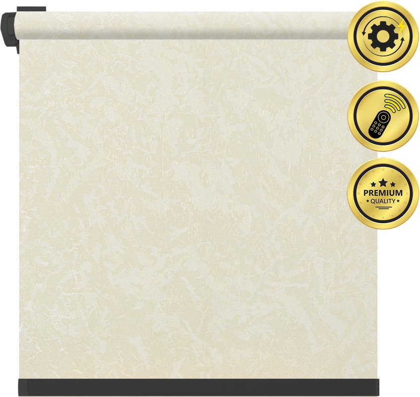 

Рулонная электроштора НеоФьюжен Джерси 270х250 правая (светло-бежевый, черная фурнитура)