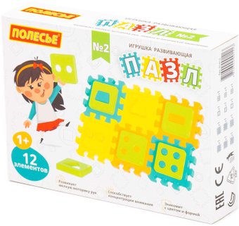 Мозаика/пазл Полесье Пазл №2 91413 (12 элементов, в коробке)