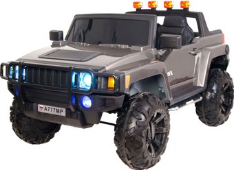Электромобиль RiverToys Hummer A777MP (серебристый автокраска)