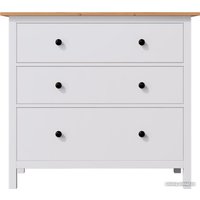Комод Лузалес Кымор 3 ящика (белый/светло-коричневый)