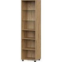 Шкаф-витрина SV-Мебель Милан 00-00107344 (дуб золотой/черный/белый матовый)