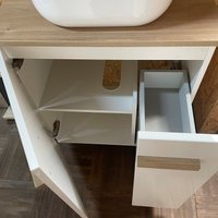  Lauter Комплект мебели для ванной Adri тумба, столешница, раковина (59 см, белый глянец)