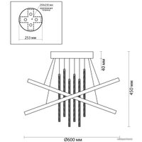 Люстра средней высоты Odeon Light Monica 3901/70CL