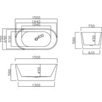 Ванна Lauter 21001B (отдельностоящая)