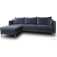 Угловой диван Nord Star Айва Барселона левый (велюр, синий)