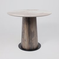 Кухонный стол Lepremo AV 2317 МДФ+керамика 900 (белый глянцевый Pandora/черный+HPL ипанема)