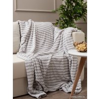 Плед Tex Republic Absolute Зигзаг двухцветный Flannel 200x220 92574 (серый)
