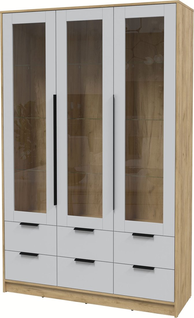 

Шкаф-витрина Интерлиния Концепт КТ-ШВ3 (серый/дуб золотой)