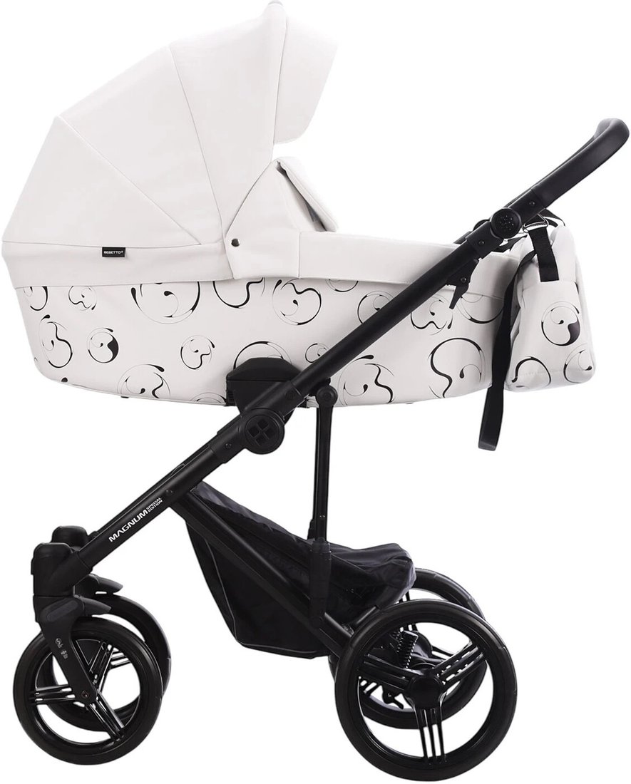 

Универсальная коляска BEBETTO Magnum Light SE Pro (2 в 1, 03 белая кожа/черная рама)
