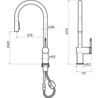 Смеситель Omoikiri Tahara-SB-GB (графит)