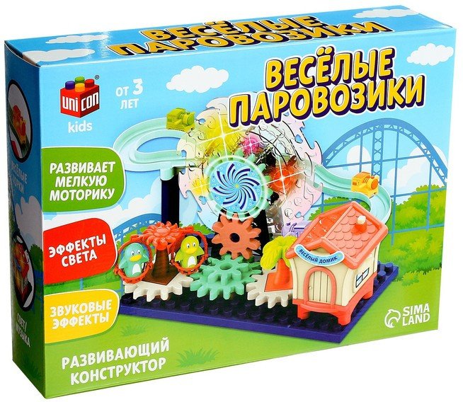 

Конструктор Unicon Веселые паровозики 9050596