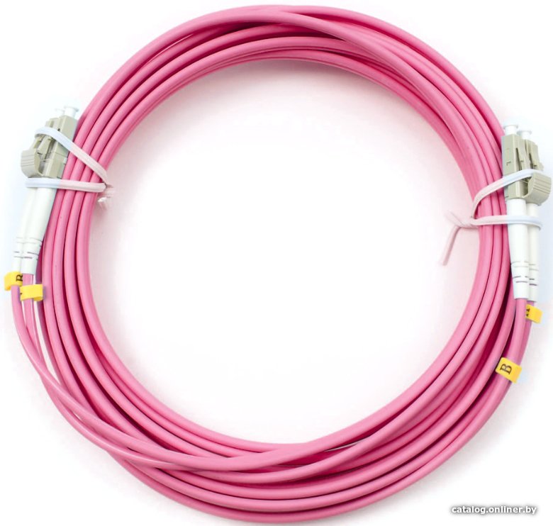 Кабель Cabeus LC - LC FOP-50-OM4-LC-LC-5M (5 м, розовый)