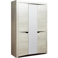 Шкаф распашной Олмеко Лючия 33.02 (бетон пайн белый/венге/белый)
