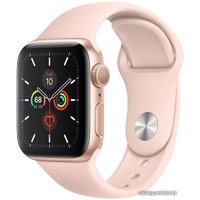 Умные часы Apple Watch Series 5 40 мм (алюминий золотистый/розовый песок)