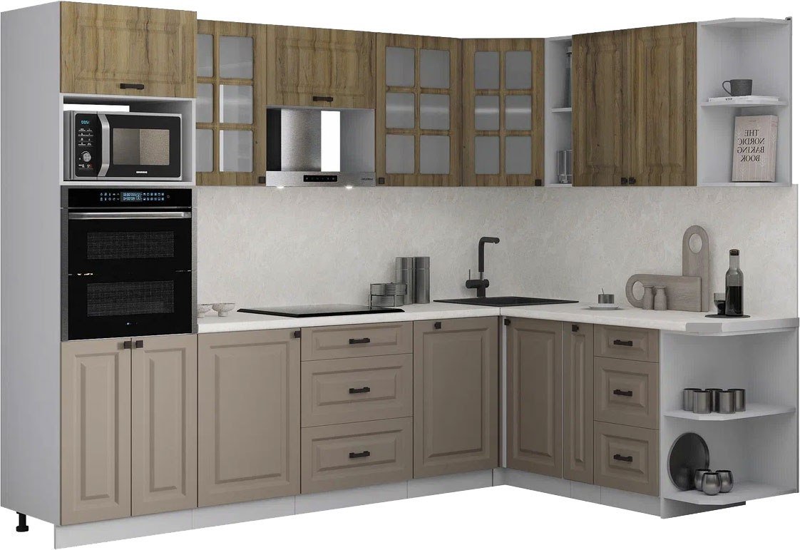 

Готовая кухня Интерлиния Мила Деко 1.88x2.8 PR (луна/дуб вотан/опал светлый)