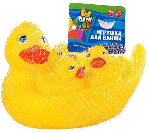 

Игрушка для ванной Bondibon Утка с утятами ВВ2756 (4шт)