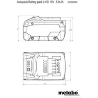 Аккумулятор Metabo 625549000 (18В/10 Ah)