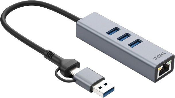 

USB-хаб Digma DLA-GEUCH3