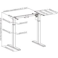 Стол для работы стоя ErgoSmart Electric Desk Prime 1200х650х18 мм (дуб натуральный/белый)