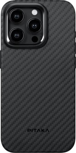 Чехол для телефона Pitaka MagEZ Case 4 для iPhone 15 Pro (1500D twill, черный/серый)