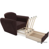 Кресло-кровать Мебель-АРС Квартет (велюр, шоколад HB-178 16)