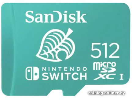 Карта памяти SanDisk Nintendo Switch Licensed Card Animal Crossing Edition microSDXC 512GB SDSQXAO-512G-GN3ZN