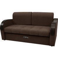 Диван Сириус Лидер-1 НПБ 185x110 (Eva 27 велюр коричневый)