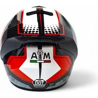 Мотошлем AIM RH360 360-002-M (M, Carbon Battle Red)