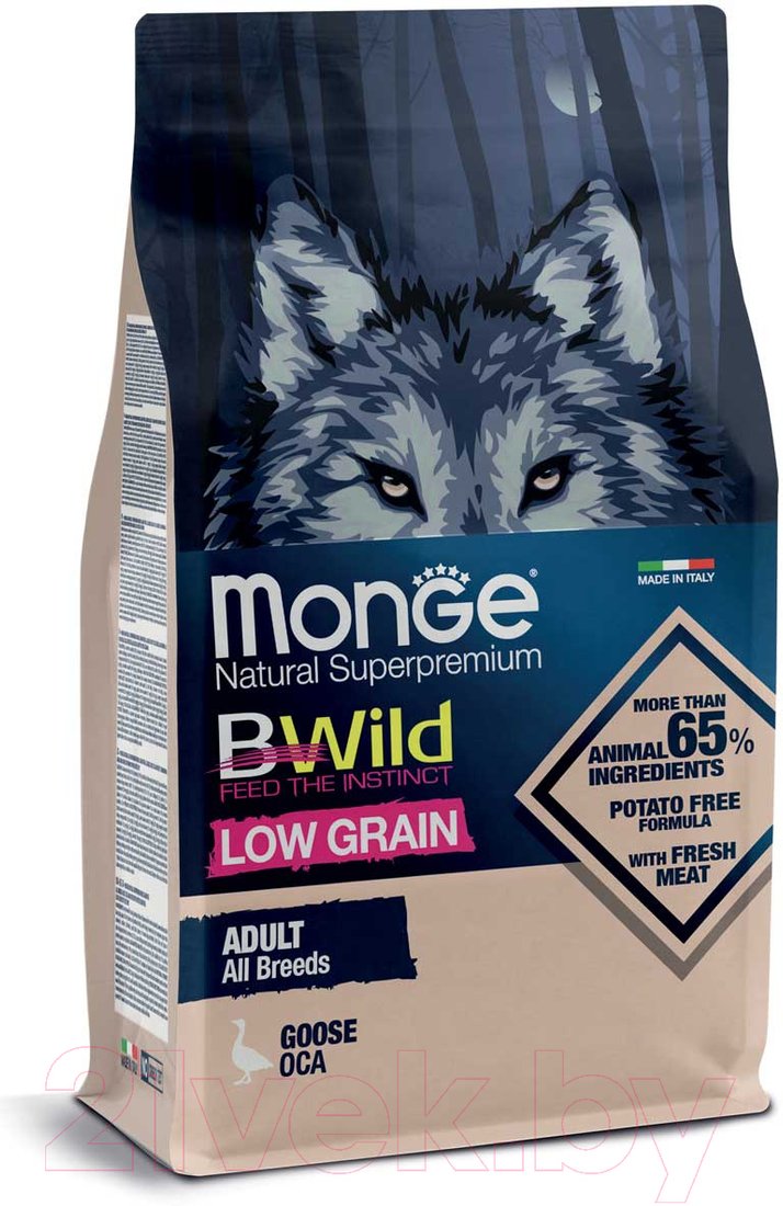 

Сухой корм для собак Monge BWild Adult Goose (12 кг)
