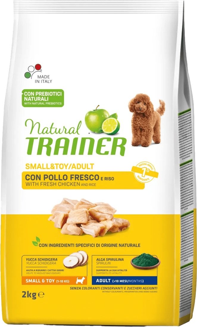 

Сухой корм для собак Trainer Small and Toy для мелких пород со свежей курицей, рисом, юккой 2 кг