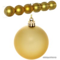 Елочная игрушка Серпантин Матовый шар 6 см 6 шт (золотистый) 183-885