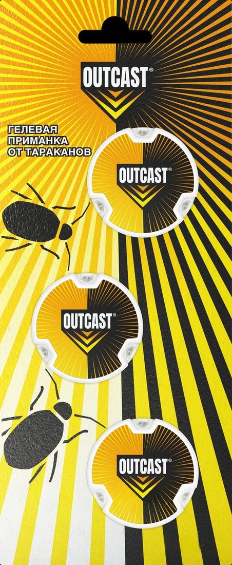 

Ловушка от насекомых Outcast Приманка от тараканов (3x5г)