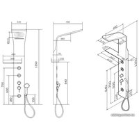 Душевая панель AM.PM Joy W85P-2-136AW