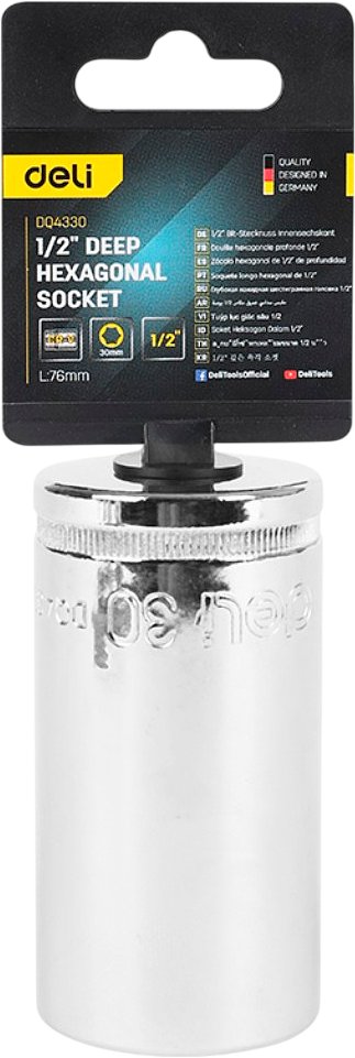 Головка слесарная Deli Торцевая шестигранная EDQ4330