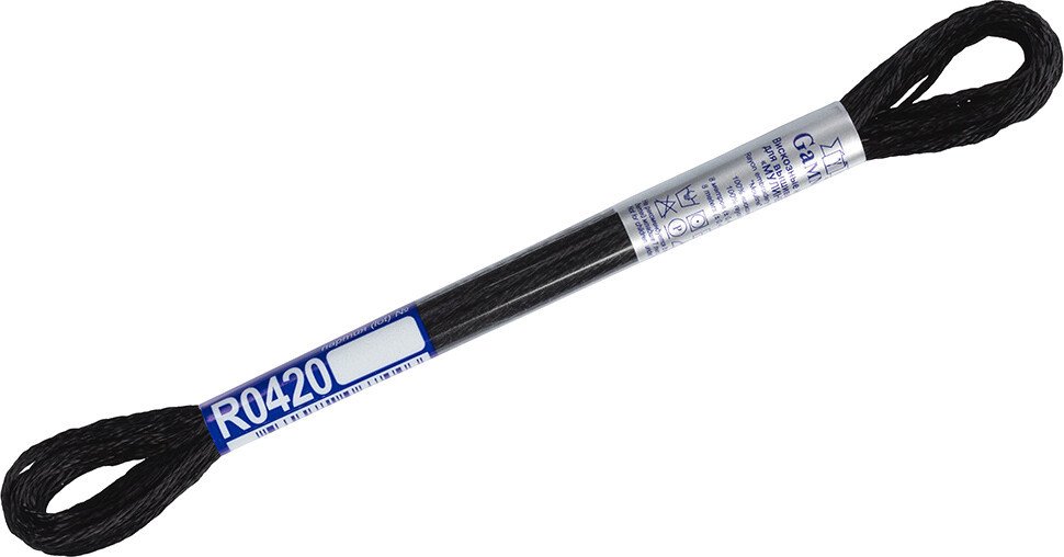 

Нитки для вышивания Gamma Мулине R0420 8 м (черный)