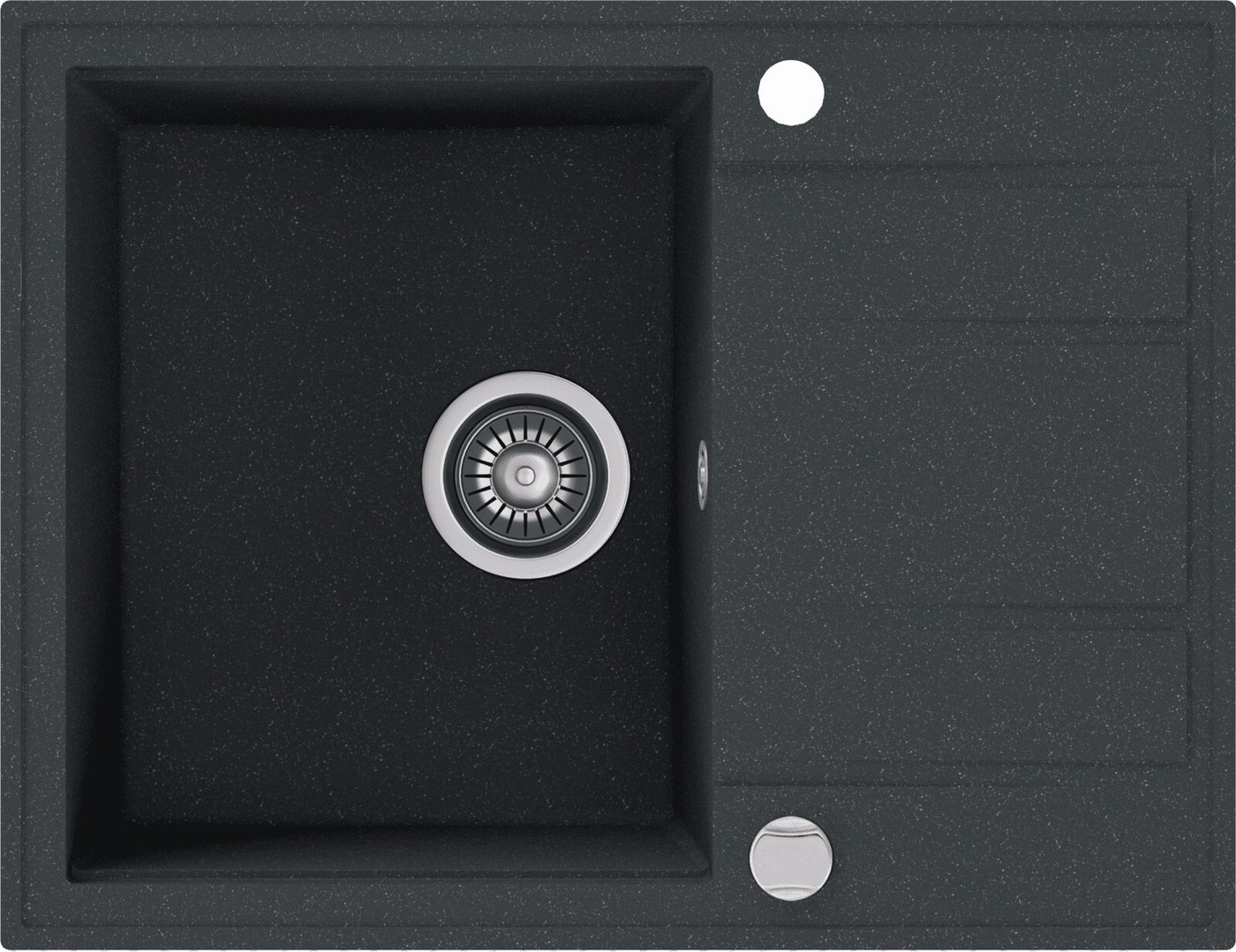 Кухонная мойка Kernau KGS V 4565A 1B1D Black Metallic