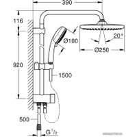 Душевая система  Grohe Tempesta Cosmopolitan System 250 26675000