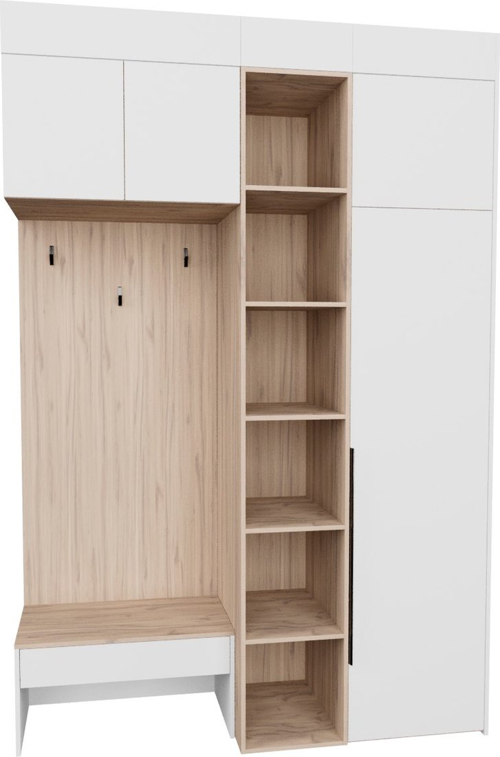 

Стенка Рэйгрупп Рэй P245-B3-EBE В3 (дуб элисон/белый премиум)